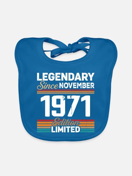 November 1971 - Baby Bio-Lätzchen - Pfauenblau
