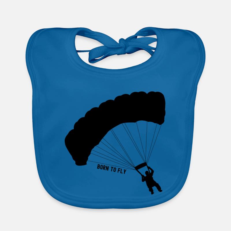 Skydive Vintage Parachute Cool Skydiving Organic Baby Bibs