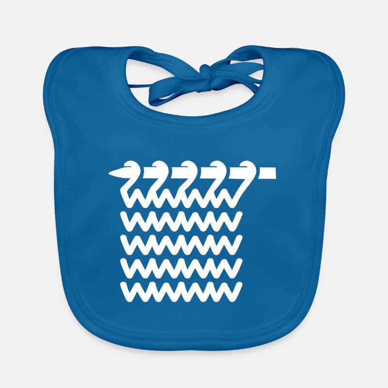 tricot - Bavoir bio Bébé - bleu paon