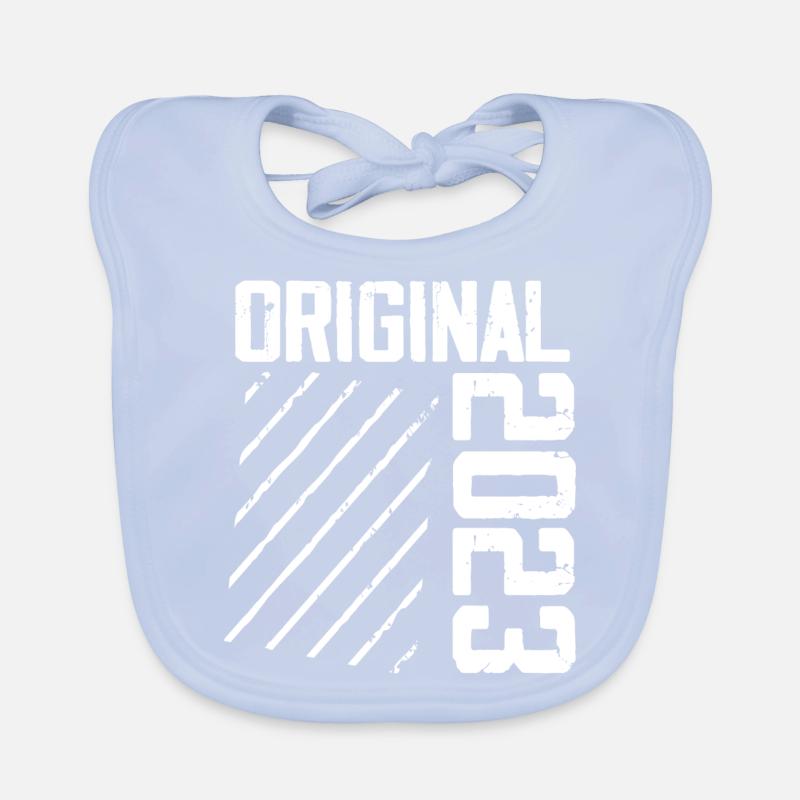 Original 2023 1st Anniversary Retro Gift Organic Baby Bibs