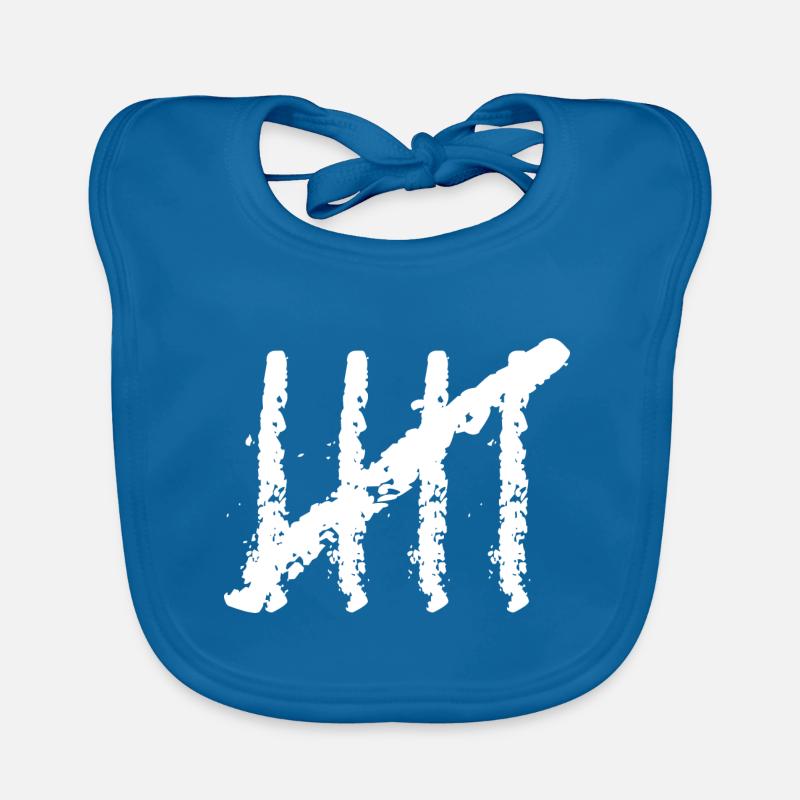 Five 5 chalks number Organic Baby Bibs