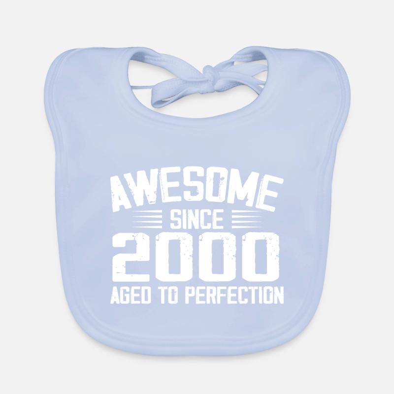 Vintage 2000 24th Anniversary Gift 2000 Organic Baby Bibs