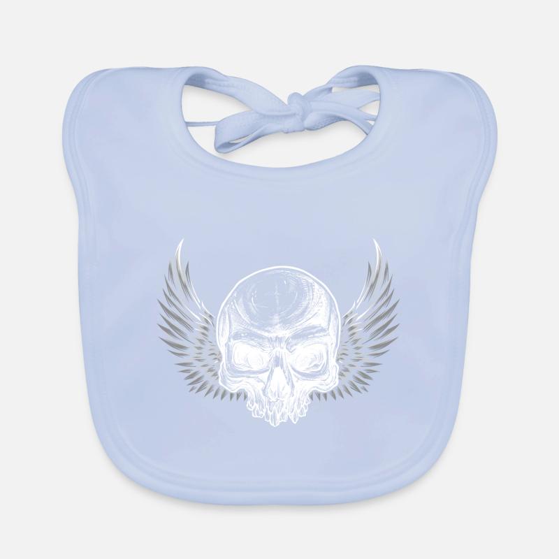 crâne grunge ailes Bavoir bio Bébé