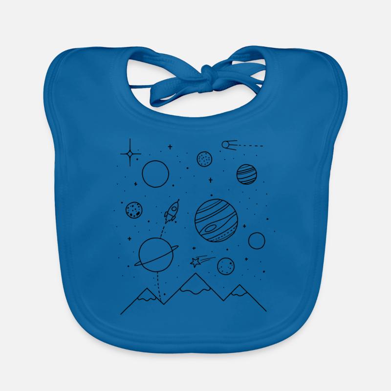 Planets in the starry sky Organic Baby Bibs