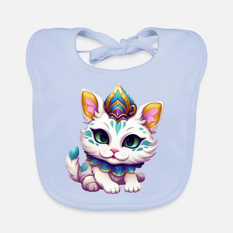 Bande dessinée de carnaval de chat de Mardi Gras Bavoir bio Bébé
