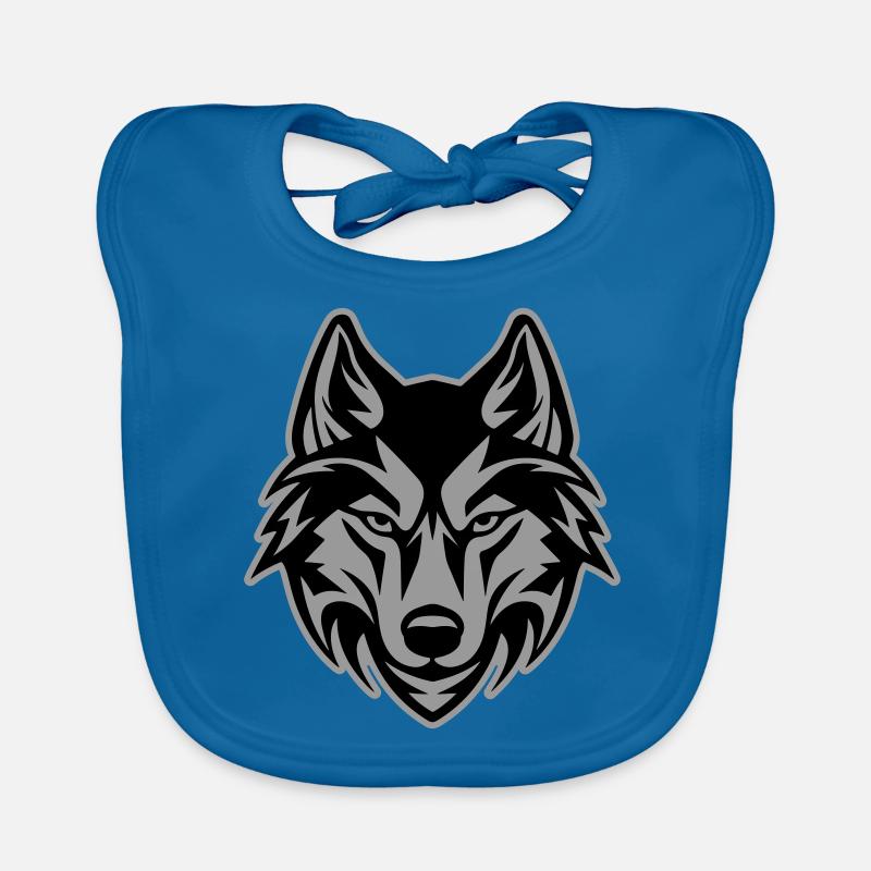 Tête de loup Bavoir bio Bébé