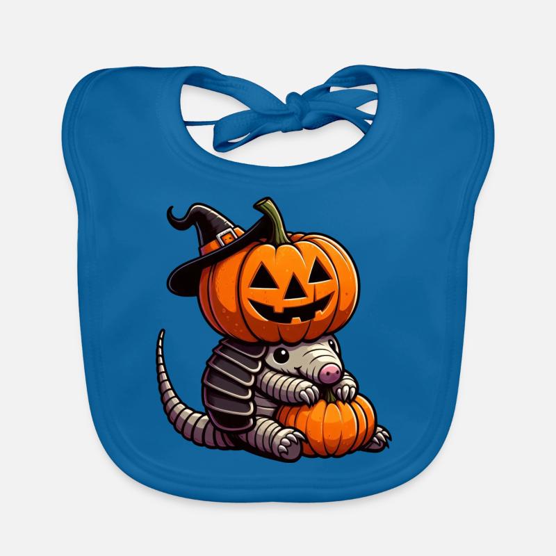 Cute Halloween Armadillo Witch Pumpkin Organic Baby Bibs