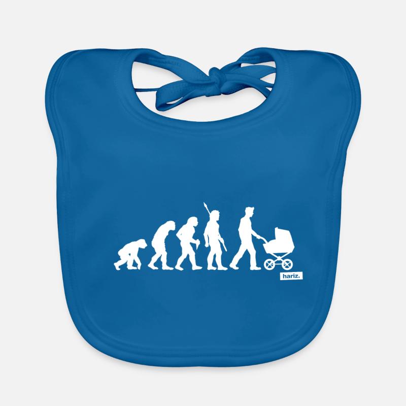 Papa Evolution HARIZ Papa Vatertag Geschenk Baby Bio-Lätzchen