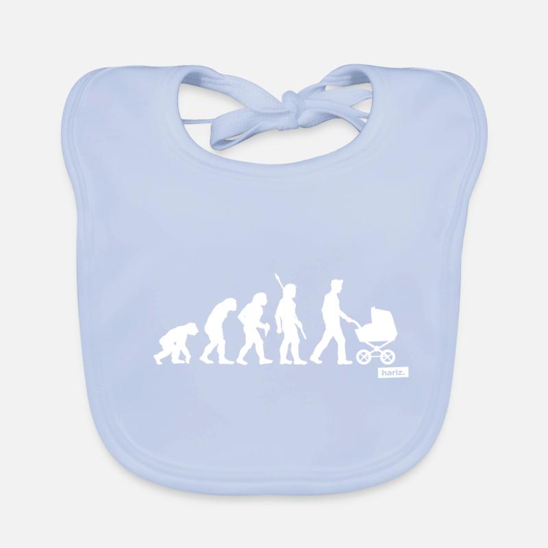 Papa Evolution HARIZ Papa Vatertag Geschenk Baby Bio-Lätzchen