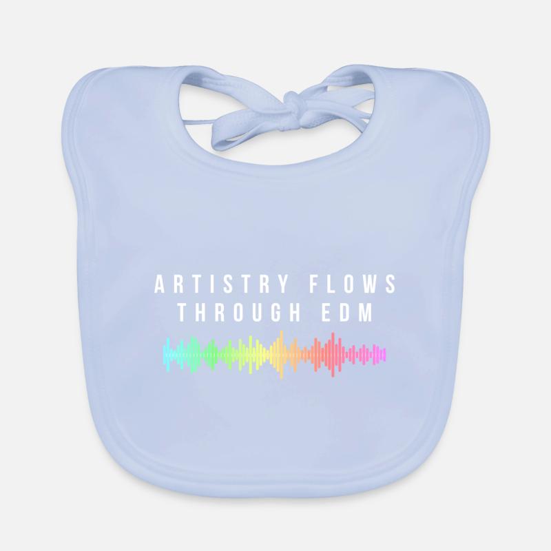 Artistry Flows Through EDM Vibrant Soundwave Organic Baby Bibs