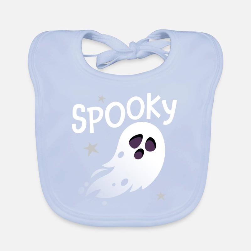 Spooky Ghost Halloween Organic Baby Bibs