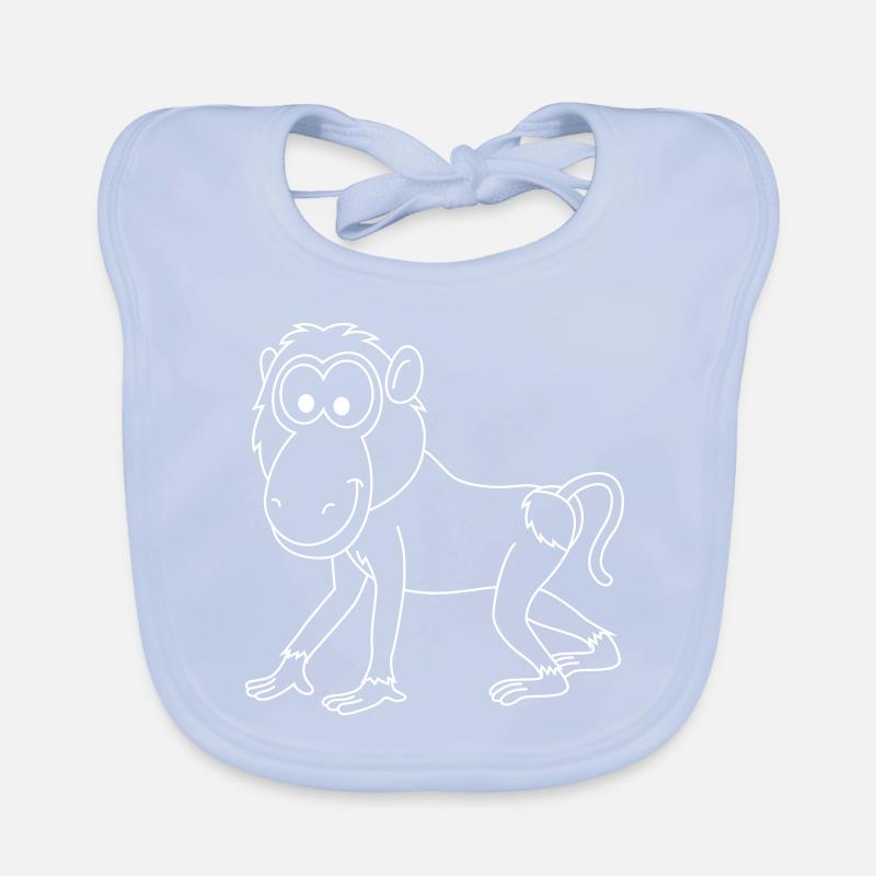 Monkey affe comic Baby Bio-Lätzchen