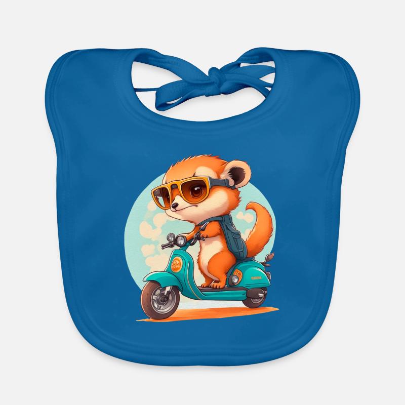 Escooting Erdmännchen Escooter Elektroroller Baby Bio-Lätzchen