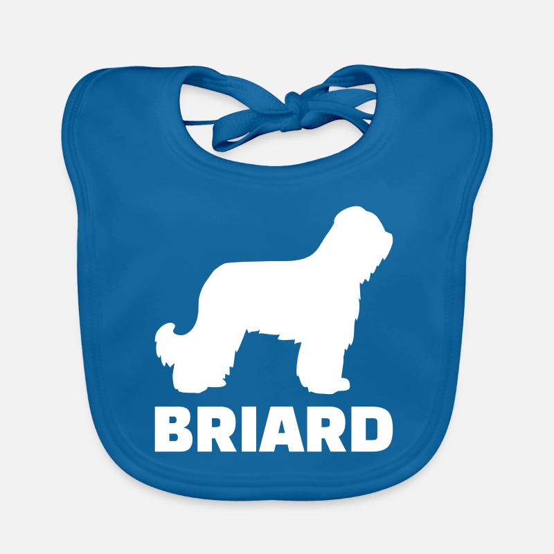 Briard - Bavoir bio Bébé - bleu paon