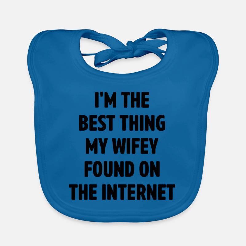 Paar, das sich online getroffen hat Ehemann Ehefra Baby Bio-Lätzchen