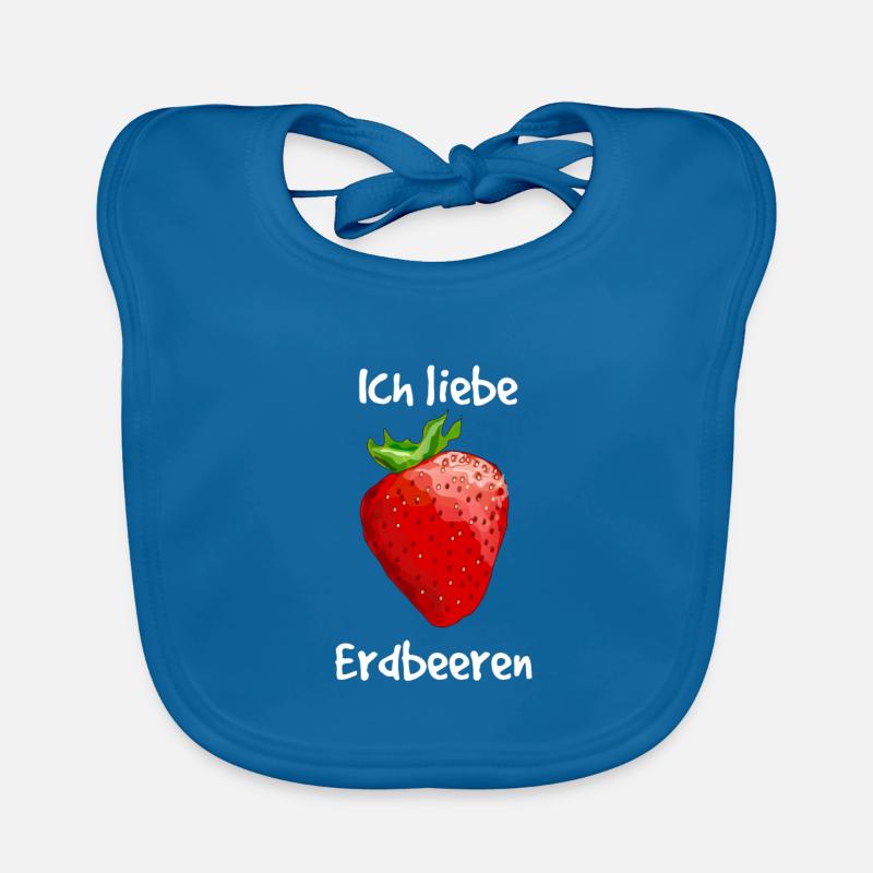 Ich liebe Erdbeeren Baby Bio-Lätzchen