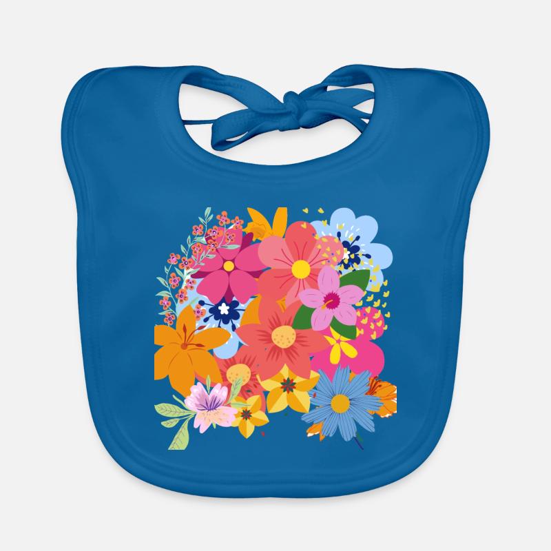 Bouquet de fleurs de printemps Bavoir bio Bébé