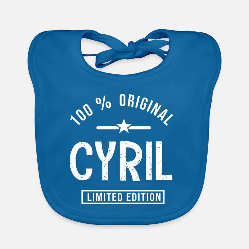 Cyril personalized shirt first name cyril Organic Baby Bibs