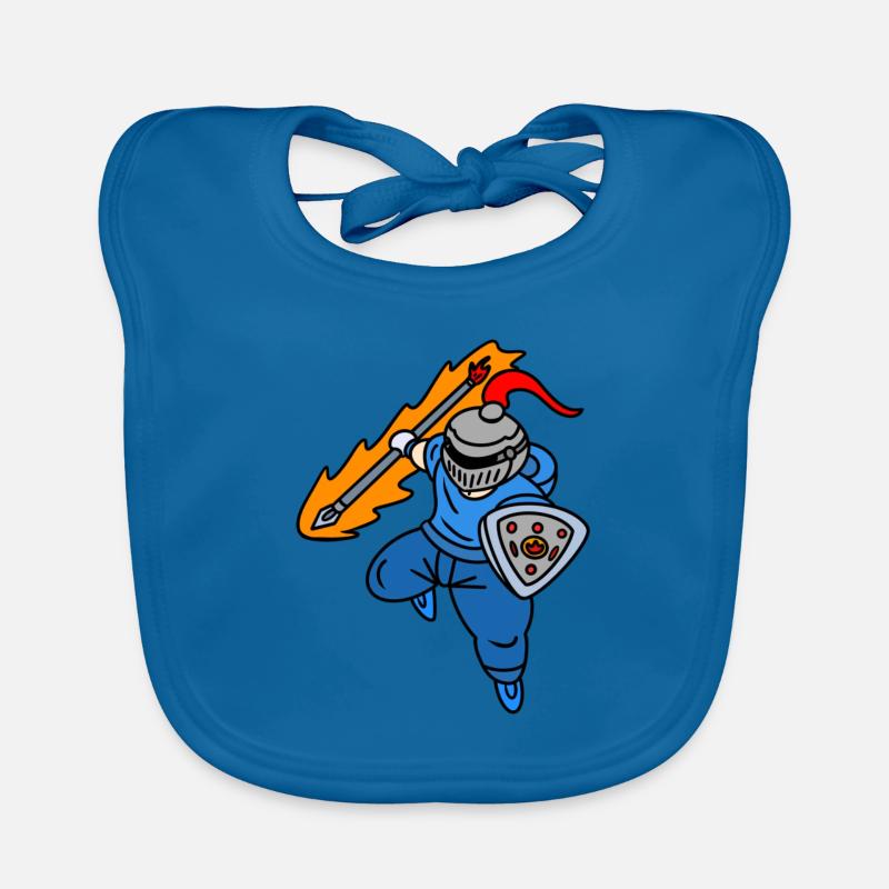 Cooler Ritter mit Kapuzenpullover Baby Bio-Lätzchen
