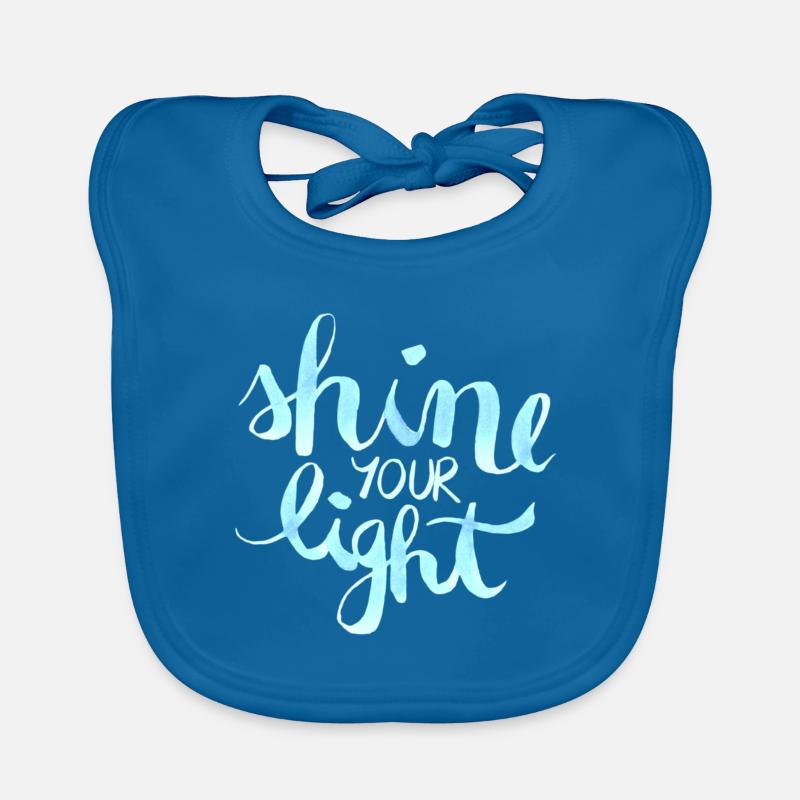 Shine your light lettering hell Affirmation Baby Bio-Lätzchen