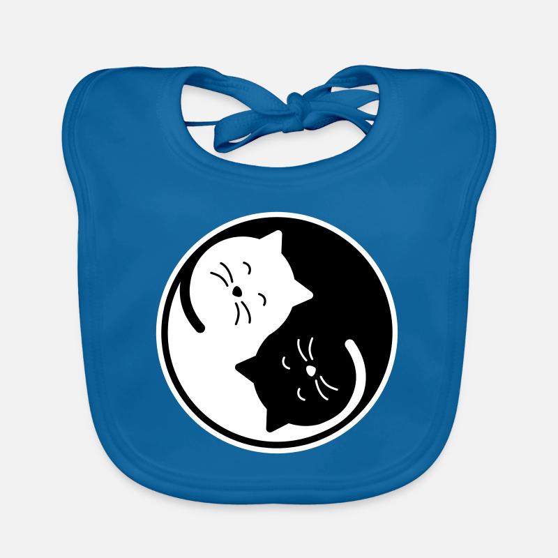 Katze - Baby Bio-Lätzchen - Pfauenblau
