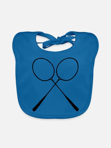 badminton - Baby Bio-Lätzchen - Pfauenblau