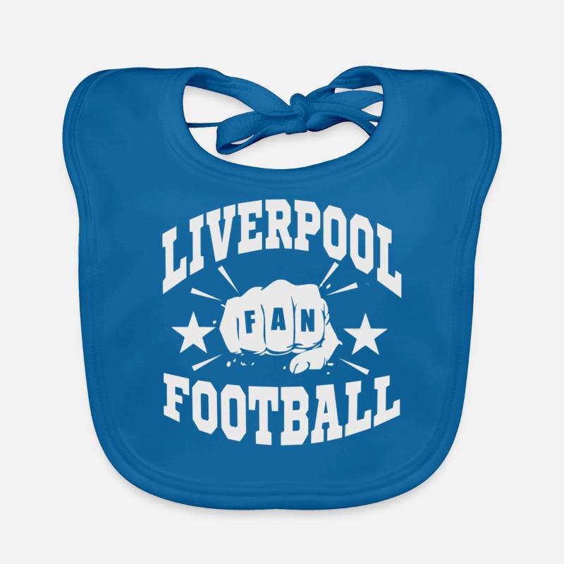 Liverpool_Fan - Bavoir bio Bébé - bleu paon