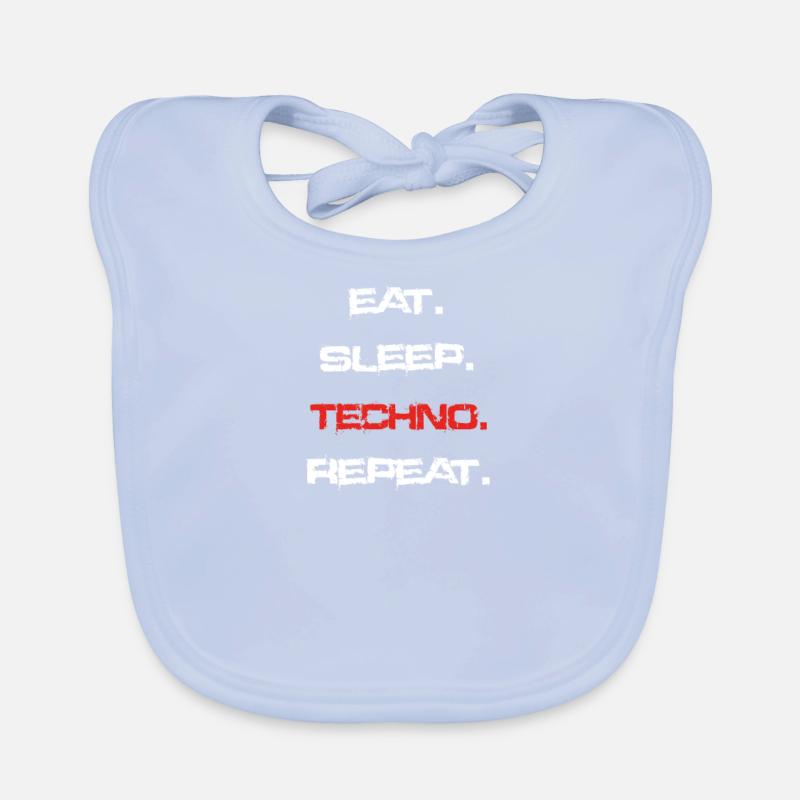 eat sleep repeat TECHNO Baby Bio-Lätzchen