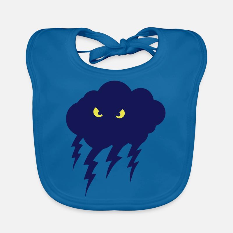 naughty eye bubble cloud eclair dark cloudy crazy Organic Baby Bibs