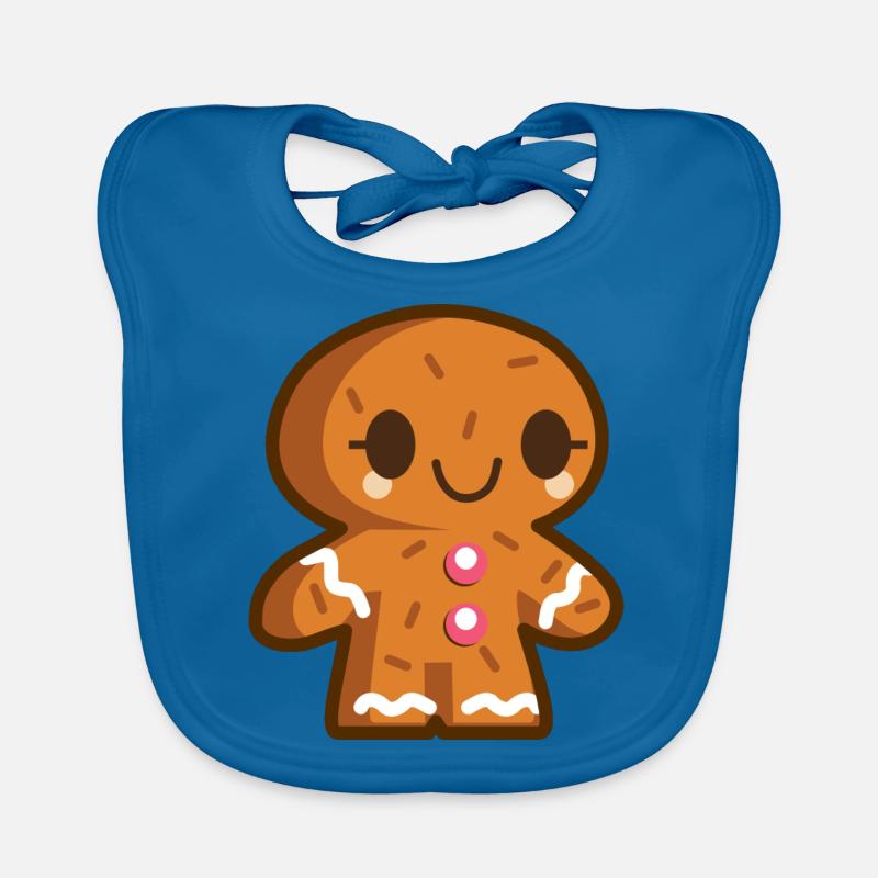 Gingerbread Man Organic Baby Bibs