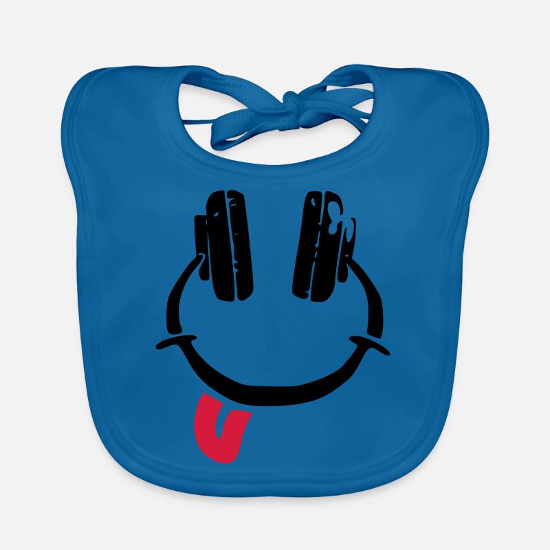Casque d'écoute - smiley - langue Bavoir bio Bébé