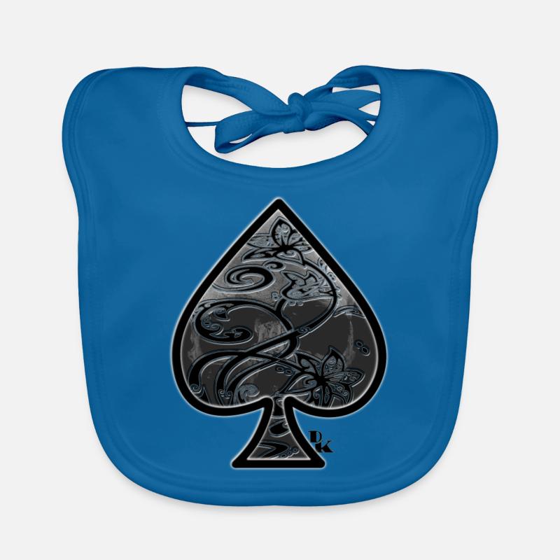 as de pique by dk - Bavoir bio Bébé - bleu paon