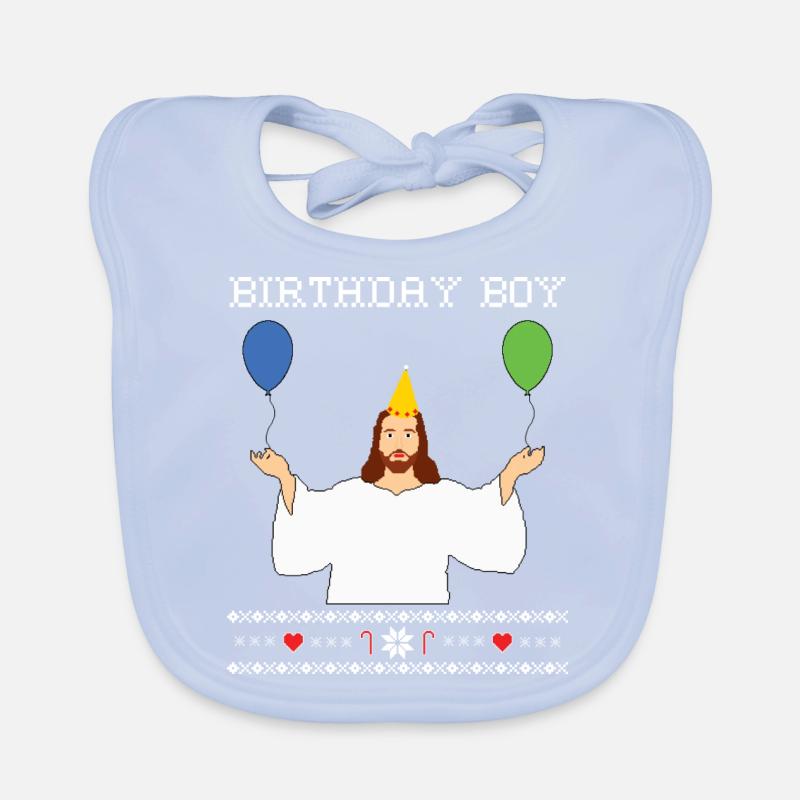 Birthday Boy Jesus - Weihnachtspullover Baby Bio-Lätzchen