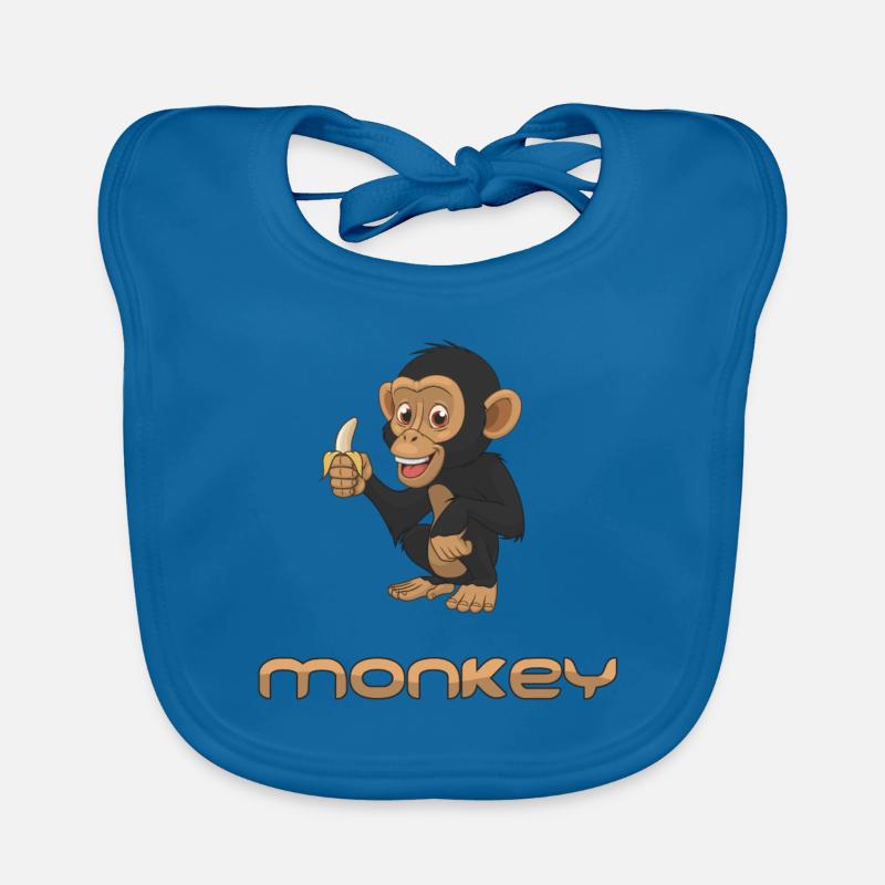 Monkey - monkey Organic Baby Bibs