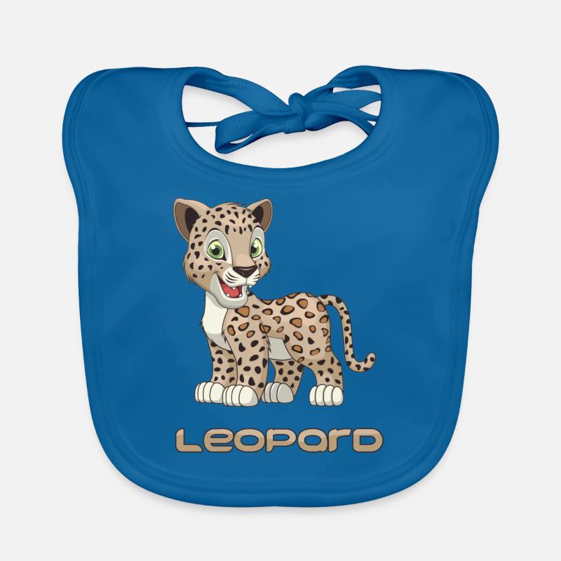 leopard Organic Baby Bibs