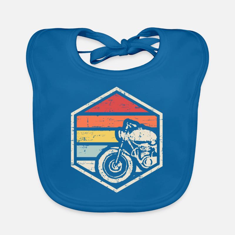 Retro Abzeichen Biker Baby Bio-Lätzchen