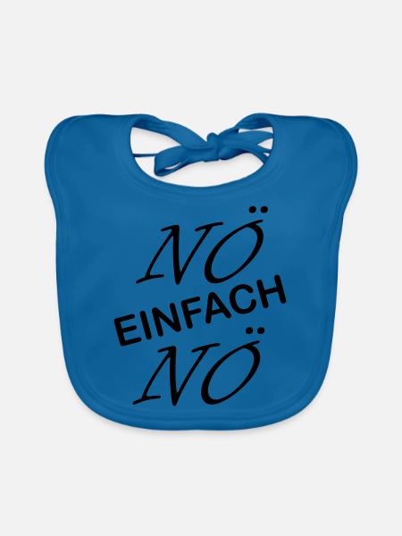 noe einfach noe - Baby Bio-Lätzchen - Pfauenblau - Vorne