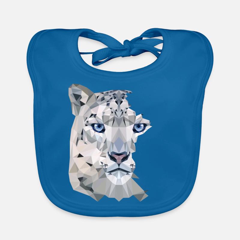 Split Leopard Snow Bavoir bio Bébé