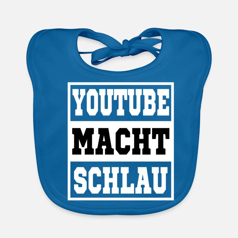 Youtube makes you smart Organic Baby Bibs