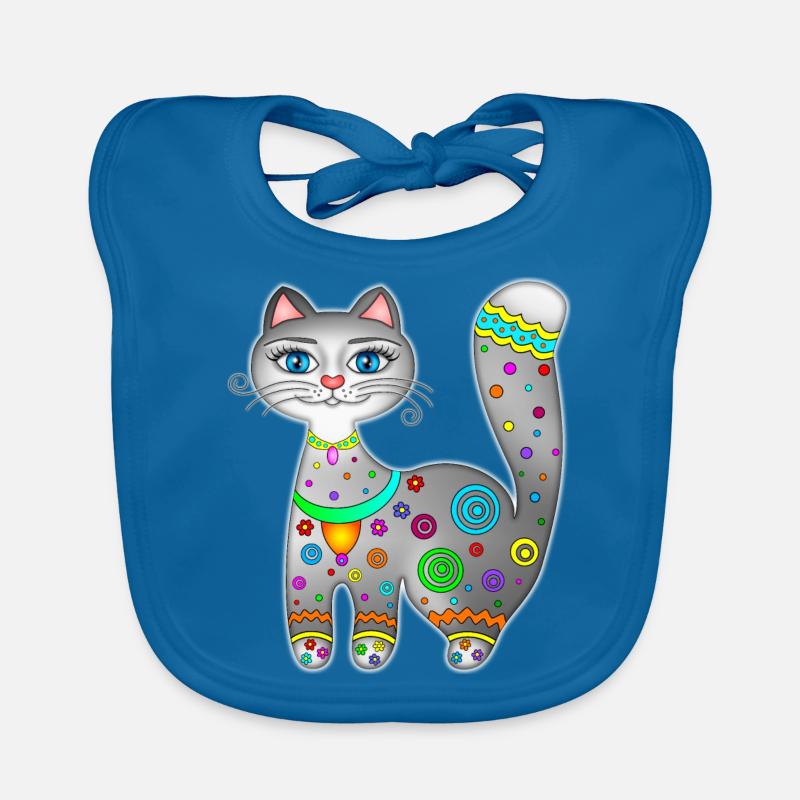 Cat cute kitten Organic Baby Bibs