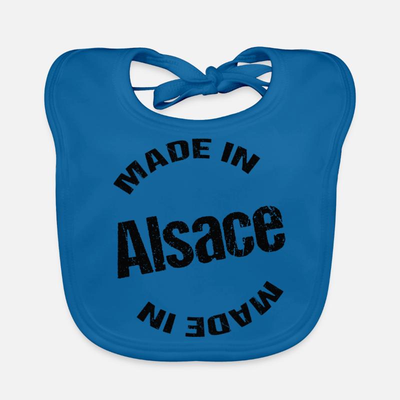 made in alsace - Bavoir bio Bébé - bleu paon
