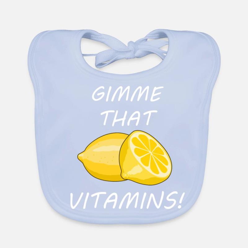 Vitamines saines Citrons Citrons Bavoir bio Bébé