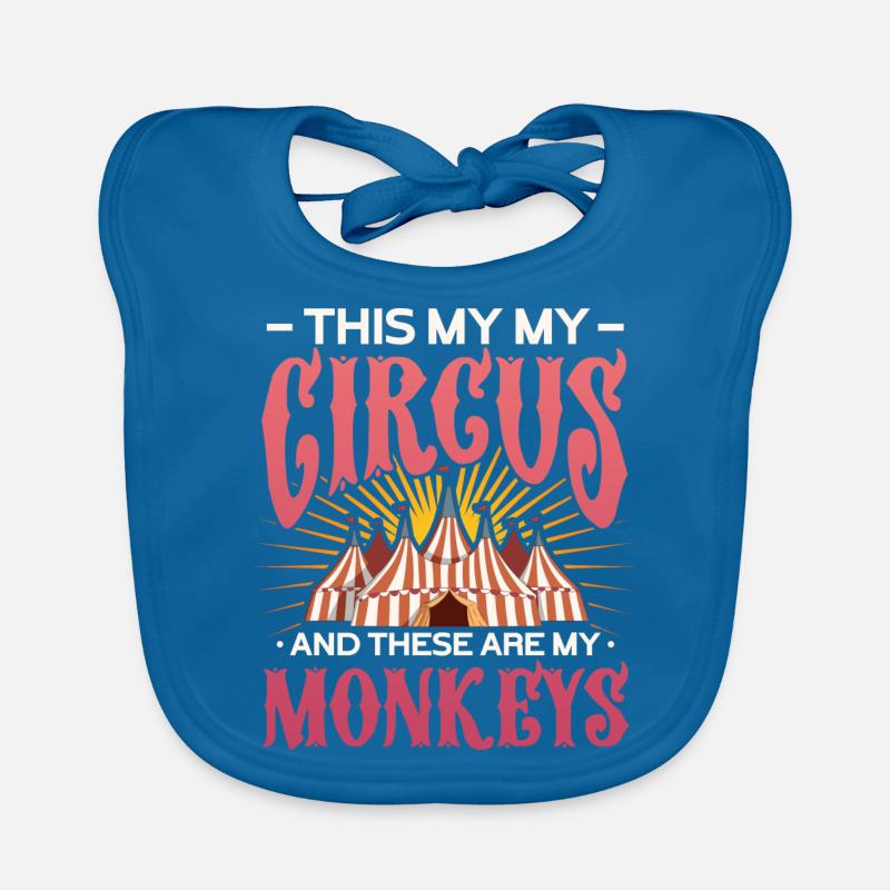This my circus and these are my monkeys Design Baby Bio-Lätzchen