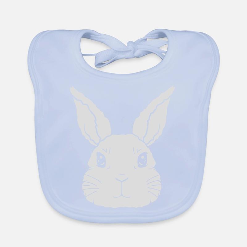 Little cute rabbit face Organic Baby Bibs
