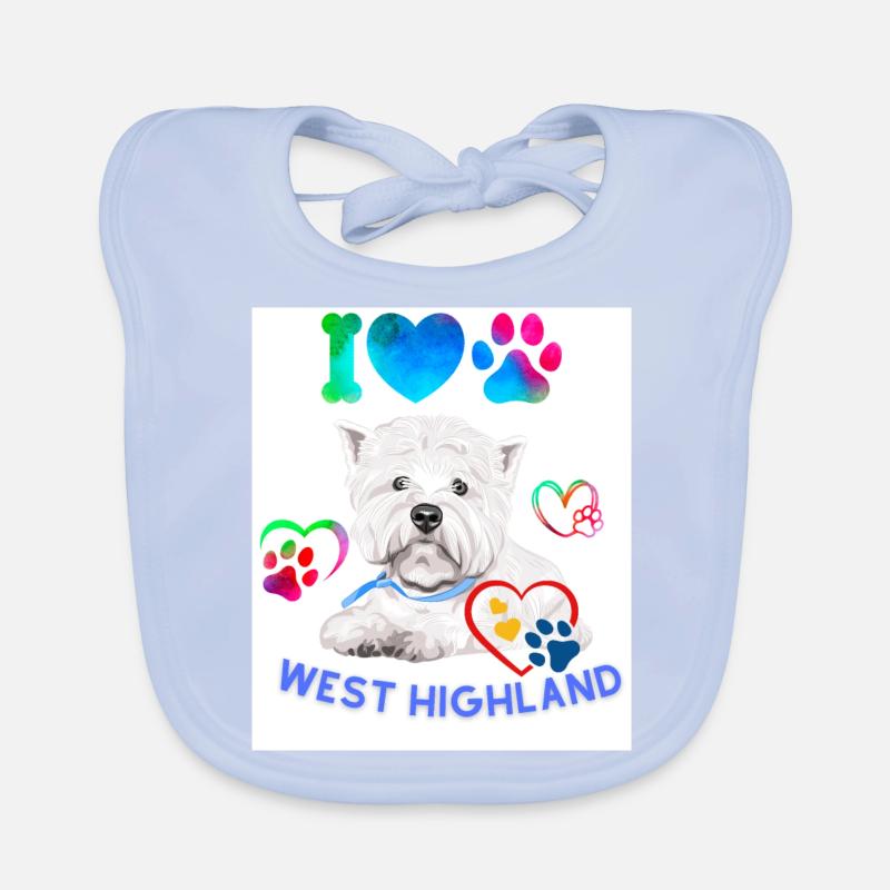 Conception du terrier blanc West Highland Bavoir bio Bébé