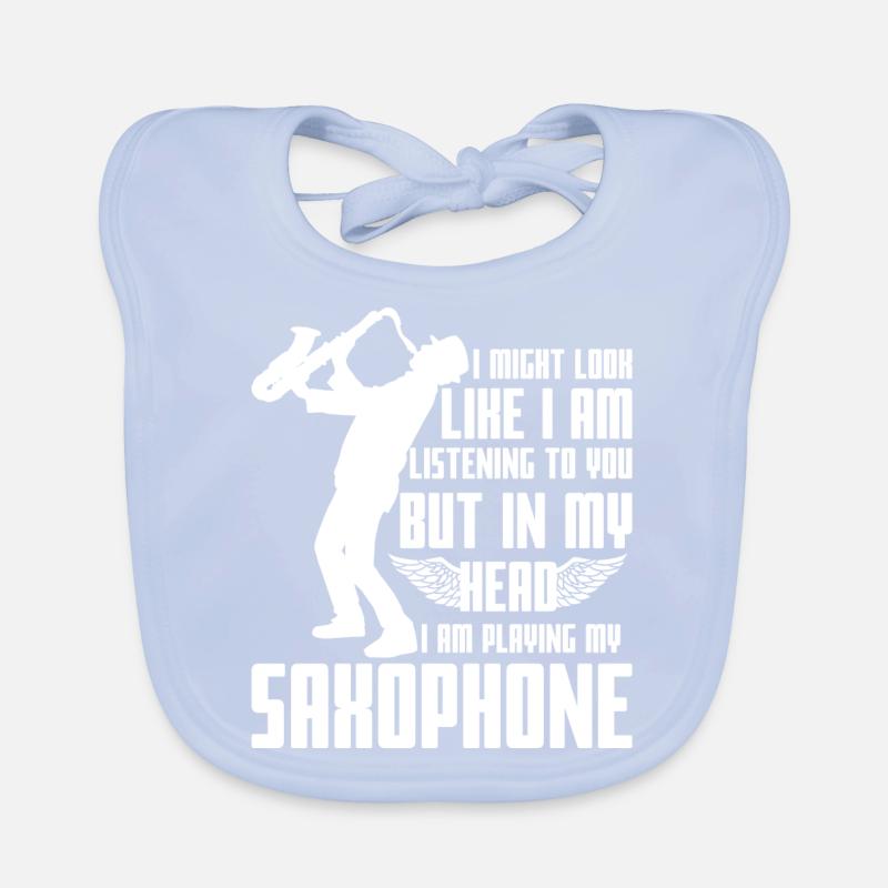 Saxophon Spruch Baby Bio-Lätzchen
