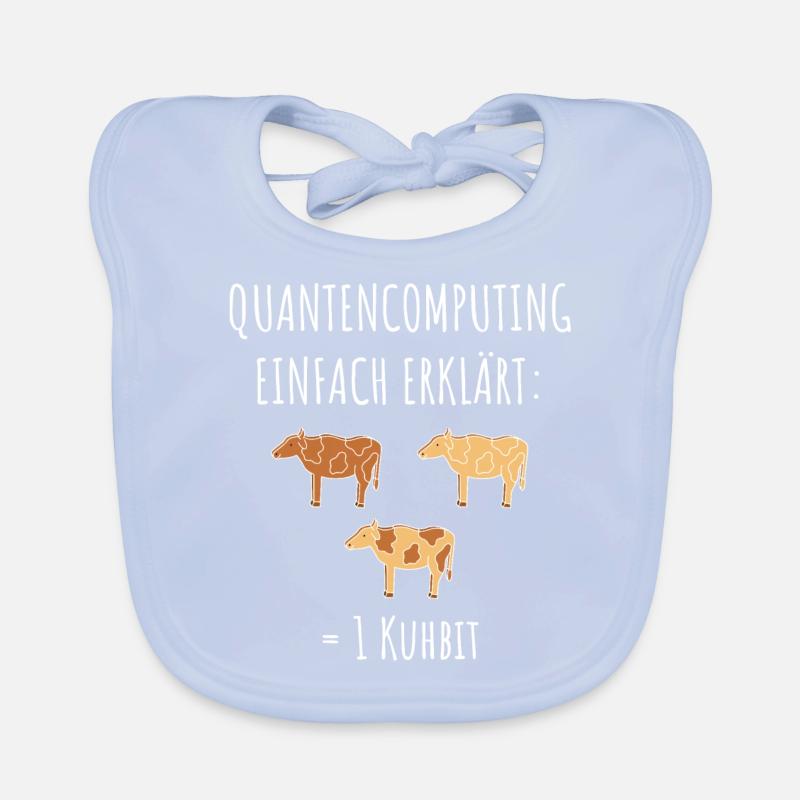 Quantencomputing mit Kühen Lustig Geschenk Kuhbit Baby Bio-Lätzchen