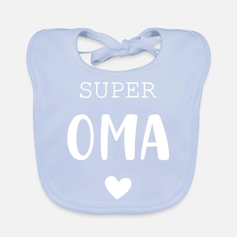 Super Oma mit Herz Baby Bio-Lätzchen