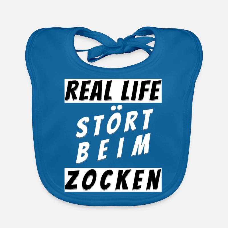 Gamer oder Zocker, Lustiger Gaming Spruch Baby Bio-Lätzchen