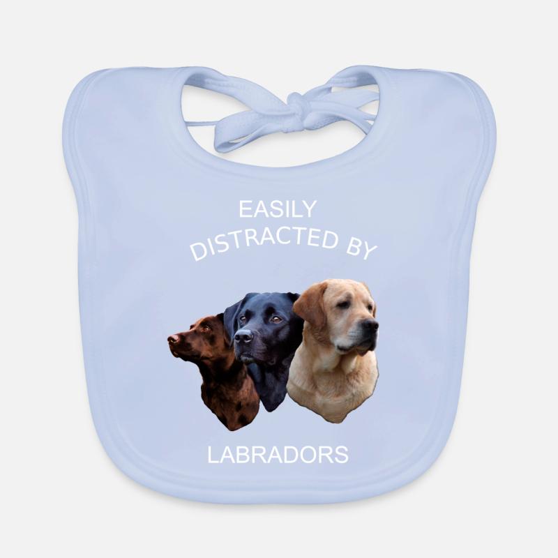 FACILEMENT DISTRAIT PAR LES LABRADORS, LABRADOR RETRIEVER Bavoir bio Bébé